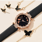 Kit Accesorios | Reloj Negro Maripositas + Accesorios